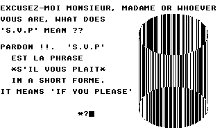 Franglais atari screenshot